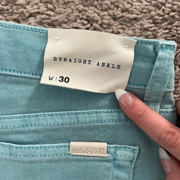 New With Tags Tile Blue Teal Straight Ankle Joe’s Jeans - Picture 3 of 6